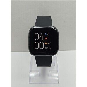 Fitbit Versa 2 Activity Tracker Gray Black 40mm Alexa WR50M Always On W/ Charger